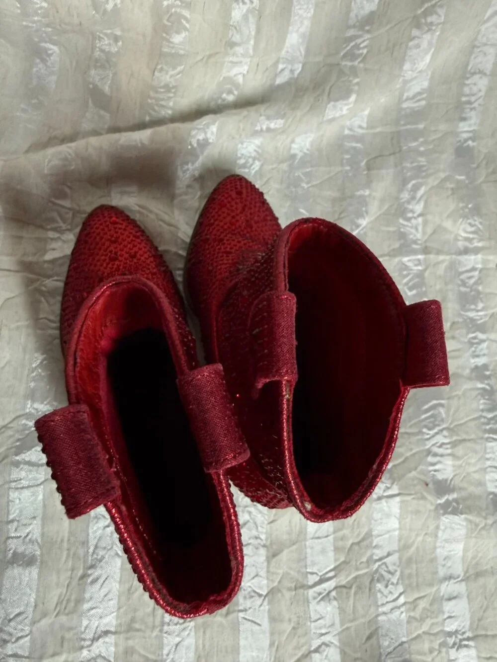 Link Red Rhinestone Crystal Western Cowgirl Boots Toddler Girls Size 9